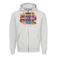 Dove Grey welcome to the fabulous happy girl avenue Zipper Hoodie - MaliasSmallBusiness