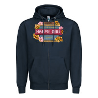 Navy welcome to the fabulous happy girl avenue Zipper Hoodie - MaliasSmallBusiness