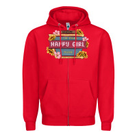 Red welcome to the fabulous happy girl avenue Zipper Hoodie - MaliasSmallBusiness