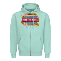 Seafoam welcome to the fabulous happy girl avenue Zipper Hoodie - MaliasSmallBusiness