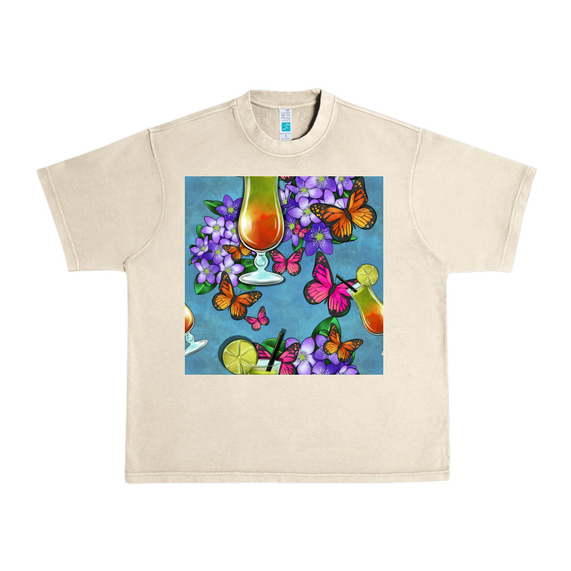 Butterfly Cocktail Urban Heavy Tee by BundleAndBundleShop | Teevron