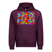 Mauve Wine Autism brushstrokes Urban Hoodie - CowGirlArtShop
