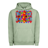 Pigment Oil Green Autism brushstrokes Urban Hoodie - CowGirlArtShop
