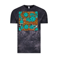 Cloud Black leopard gemstone seamless pattern Vintage Tee - BundleAndBundleShop