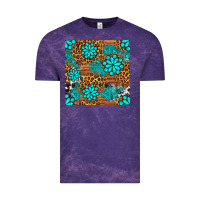 Cloud Purple leopard gemstone seamless pattern Vintage Tee - BundleAndBundleShop
