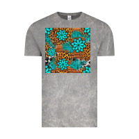 Cloud Rock leopard gemstone seamless pattern Vintage Tee - BundleAndBundleShop