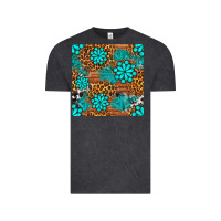 Vintage Black leopard gemstone seamless pattern Vintage Tee - BundleAndBundleShop