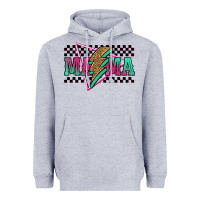 Heather Grey mama techno lightning bolt Heavyweight Hoodie - Jasminsmagicworld