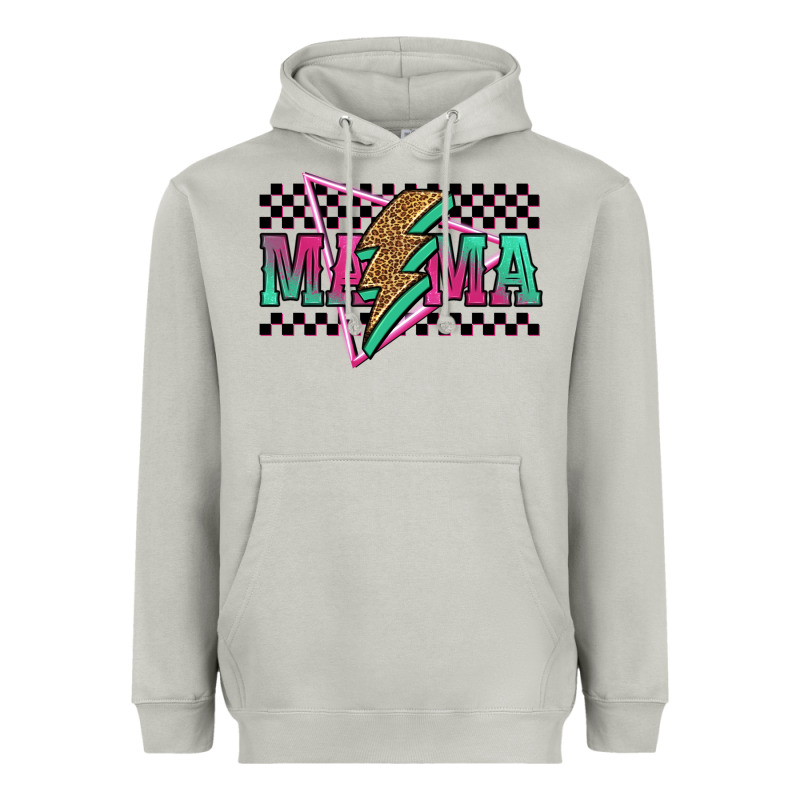 Mama Techno Lightning Bolt Heavyweight Hoodie by Jasminsmagicworld | Teevron