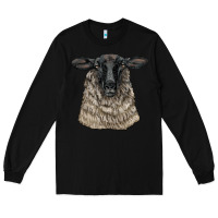 Black Suffolk Sheep Head Long Sleeve Tee - LillyAllenDesigns