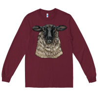 Burgundy Suffolk Sheep Head Long Sleeve Tee - LillyAllenDesigns