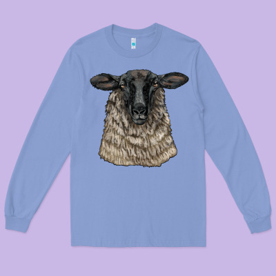 Suffolk Sheep Head Long Sleeve Tee Designed By Lillyallendesigns