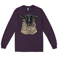 Plum Suffolk Sheep Head Long Sleeve Tee - LillyAllenDesigns