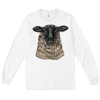 White Suffolk Sheep Head Long Sleeve Tee - LillyAllenDesigns