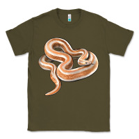 Army Green Rosy Boa Snake Illustrations Classic Tee - LillyAllenDesigns