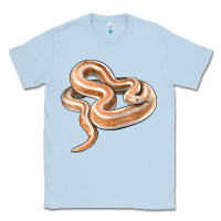 Dusty Blue Rosy Boa Snake Illustrations Classic Tee - LillyAllenDesigns