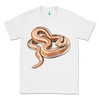 White Rosy Boa Snake Illustrations Classic Tee - LillyAllenDesigns