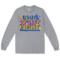 Heather Grey down right perfect Long Sleeve Tee - JahusDesignShop