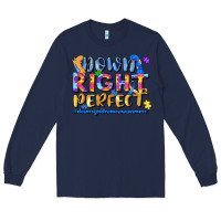 Navy down right perfect Long Sleeve Tee - JahusDesignShop