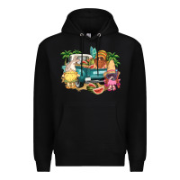 Black summer gnomies truck Premium Hoodie - NancyCooperArtShop