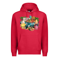 Cardinal summer gnomies truck Premium Hoodie - NancyCooperArtShop