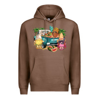 Chestnut summer gnomies truck Premium Hoodie - NancyCooperArtShop