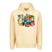 Pina Colada summer gnomies truck Premium Hoodie - NancyCooperArtShop