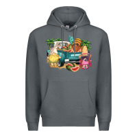 Rock summer gnomies truck Premium Hoodie - NancyCooperArtShop