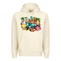 Sandshell summer gnomies truck Premium Hoodie - NancyCooperArtShop