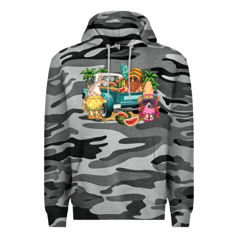 Summer Gnomies Truck Premium Hoodie by NancyCooperArtShop | Teevron