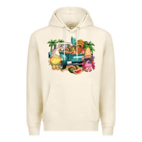 Tofu summer gnomies truck Premium Hoodie - NancyCooperArtShop