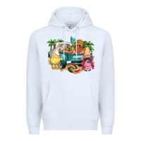 White summer gnomies truck Premium Hoodie - NancyCooperArtShop