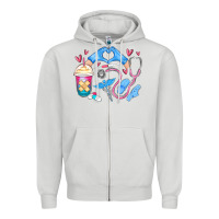 Dove Grey nurse life Zipper Hoodie - MaliasSmallBusiness