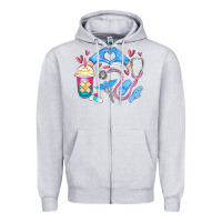 Heather Grey nurse life Zipper Hoodie - MaliasSmallBusiness