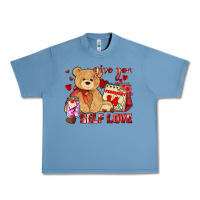 Pebble Blue give you self love Urban Heavy Tee - AdoDesignShop