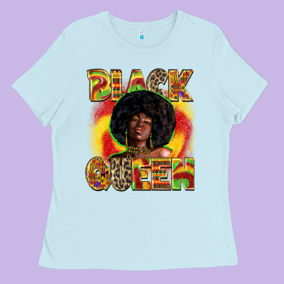 Black Queen Ladies Tee Designed By Zillion Design Studio