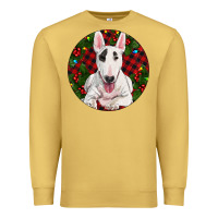 Antique Gold Christmas Bull Terrier Premium Sweatshirt - RanaPortraitStore