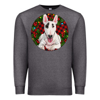Charcoal Heather Christmas Bull Terrier Premium Sweatshirt - RanaPortraitStore