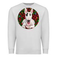 Dove Grey Christmas Bull Terrier Premium Sweatshirt - RanaPortraitStore