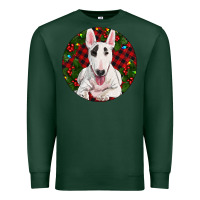Sports Green Christmas Bull Terrier Premium Sweatshirt - RanaPortraitStore