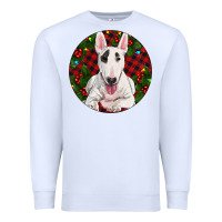 White Christmas Bull Terrier Premium Sweatshirt - RanaPortraitStore