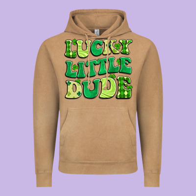 Lucky Little Dude Vintage Hoodie Designed By Artiststas