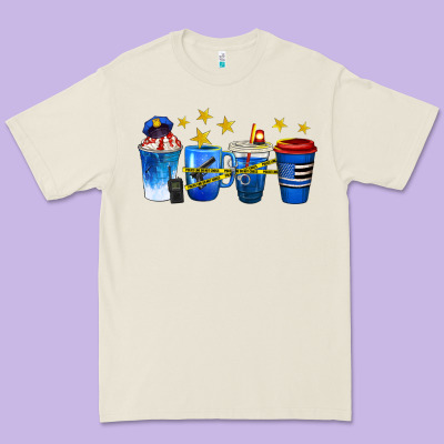 Police Coffee Cups Premium Tee Designed By Texasbilliewilder