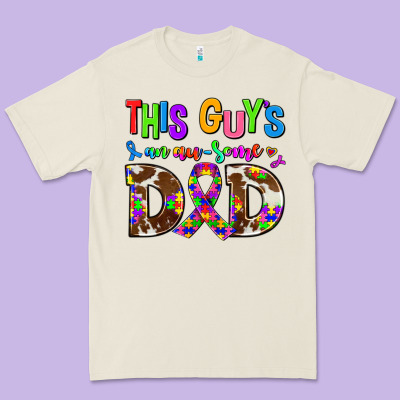 This Guys An Ausome Dad Premium Tee Designed By Adodesignshop