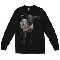 Black suffolk baby sheep Long Sleeve Tee - LillyAllenDesigns