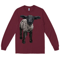 Burgundy suffolk baby sheep Long Sleeve Tee - LillyAllenDesigns