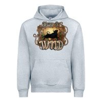 Heather Grey Keep it wild western bull Urban Hoodie - HowdyJamesFarm
