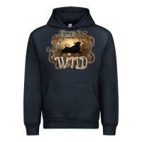 Navy Keep it wild western bull Urban Hoodie - HowdyJamesFarm