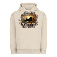 Pigment French Oak Keep it wild western bull Urban Hoodie - HowdyJamesFarm