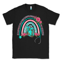 Black nurse life spring stethoscope heart rainbow Classic Tee - BarkalooDesign